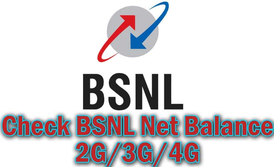 Check BSNL Net Balance code ussd