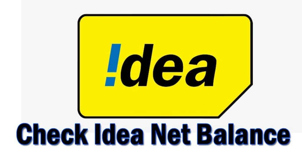 check idea net balance code ussd